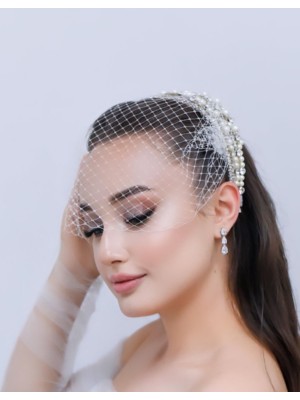 DALIA İNCİ VE ZİRKON TAŞLI FİLELİ SAÇ AKSESUARI